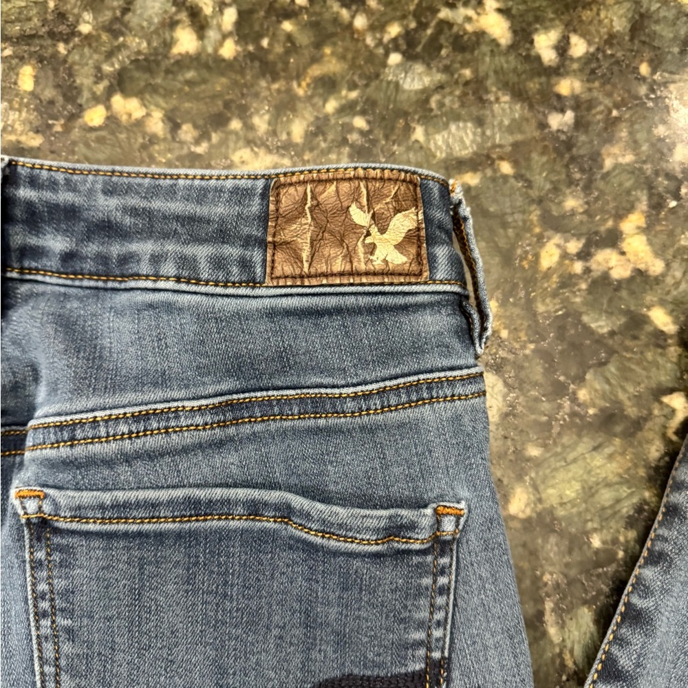Women's American Eagle Super Super Stretch High Hi Rise Jegging 4 Short 4S Jeans - Picture 9 of 9